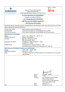 EU EC Declaration of Conformity: Control module