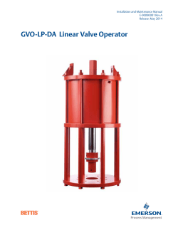 Installation Operation Manual &ndash; Double Acting