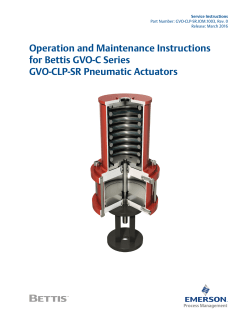 Bettis GVO-C Series GVO-CLP-SR Pneumatic Actuators IOM