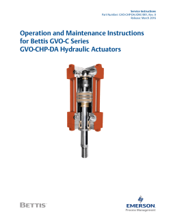 Bettis GVO-C Series GVO-CHP-DA Hydraulic Actuator IOM
