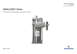 Bettis GVO-C Series GVO-CLP-T Pneumatic Actuators Data Sheets