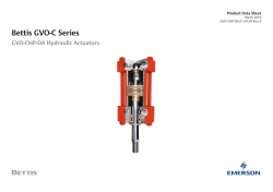 Bettis GVO-C Series GVO-CHP-DA Hydraulic Actuators Data Sheets