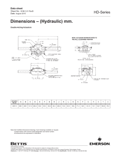HD-Series Hydraulic Dimensions Data Metric