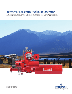 Bettis EHO Electro-Hydraulic Operator - US