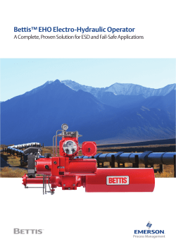 Bettis EHO Electro-Hydraulic Operator - A4