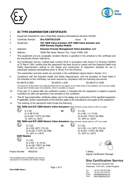 SIRA 03ATEX1510X Certificate