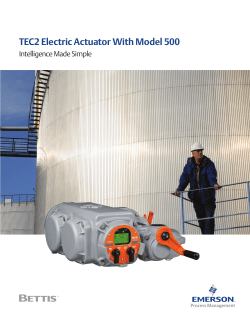 Bettis TEC2 Electric Actuator with Model 500 Brochure - US