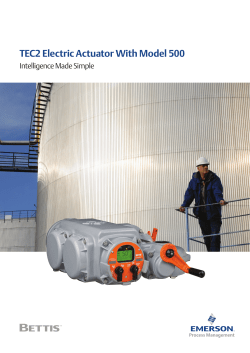 Bettis TEC2 Electric Actuator with Model 500 Brochure - A4