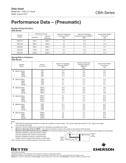 CBA Pneumatic Performance Data Metric