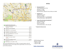 Local Map and listing of hotels close to facility