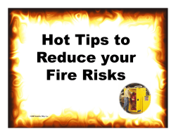 Fire Safety: Hot Tips to Reduce your Fire Risks