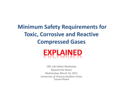 Minimum Safety Requirements for Toxic, Corrosive and Reactive Compressed Gases: Explained