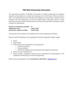 SCHOLARSHIP information