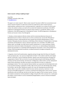 Action research: writing on righting wrongs?