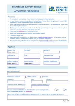 Conference Support Scheme - Application Form