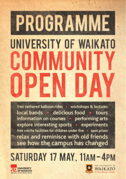 Community Open Day programme