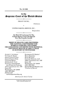 Amicus Brief: Peggy Young v. United Parcel Service, Inc.