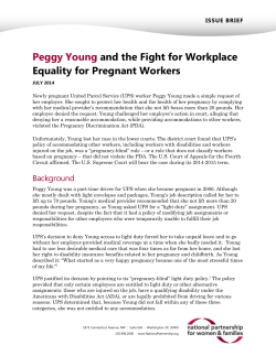 Peggy Young and the Fight for Workplace Equality for Pregnant Workers