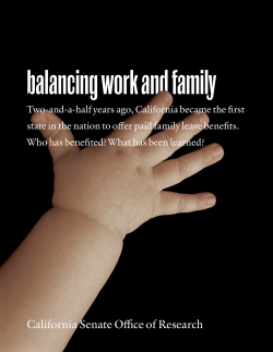 Balancing Work and Family