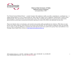 Summary of State Medical Home Programs