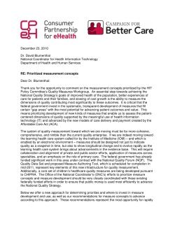 Quality Measure Concept Prioritization (December 2010)