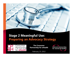 NEW: Survey Results and Meaningful Use Strategy Presentation