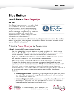 Blue Button: Health Data at Your Fingertips