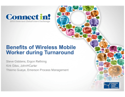 Benefits of Wireless Mobile Worker during Turnaround