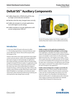 DeltaV SIS Auxiliary SIS Components