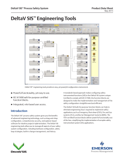 DeltaV SIS Engineering Tools product data sheet