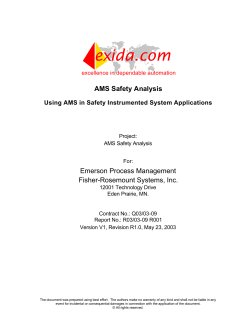 Using AMS in Safety Instrumented System Applications