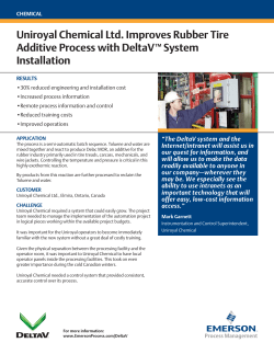 Uniroyal Chemical Ltd. Improves Rubber Tire Additive Process with DeltaV System Installation