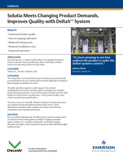 Solutia Meets Changing Product Demands, Improves Quality with DeltaV System