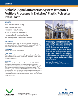 Scalable Digital Automation System Integrates Multiple Processes in Elekeiroz’ Plastic/Polyester Resin Plant