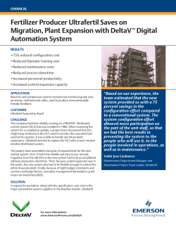 Fertilizer Producer Ultrafertil Saves on Migration, Plant Expansion with DeltaV Distributed Control System