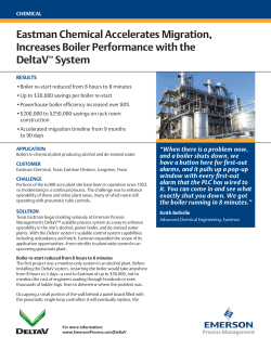 Eastman Chemical Accelerates Migration, Increases Boiler Performance with the DeltaV System