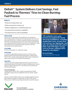 DeltaV System Delivers Cost Savings, Fast Payback to Thermex' Tires-to-Clean-Burning-Fuel Process