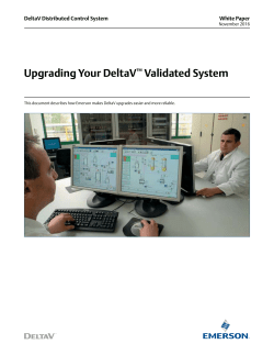 Upgrading your Validated DeltaV System