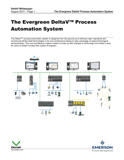 The Evergreen DeltaV Process Automation System