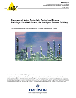 Process and Motor Controls in Central and Remote Buildings