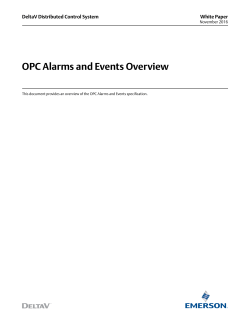 OPC Alarms and Events Overview