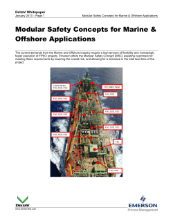 Modular Safety Concepts for Marine Offshore Applications