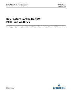 Key Features of the DeltaV PID Function Block