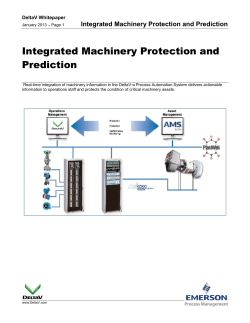 Integrated Machinery Protection and Prediction Whitepaper