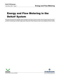 Energy and Flow Metering in the DeltaV System