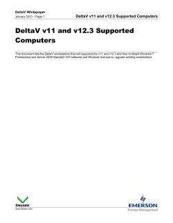 DeltaV v11 and v12.3 Supported Computers