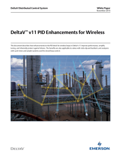 DeltaV PID Enhancements for Wireless