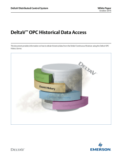 DeltaV OPC Historical Data Access