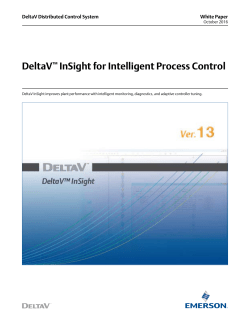 DeltaV InSight for Intelligent Process Control