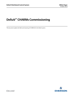 DeltaV CHARMs Commissioning
